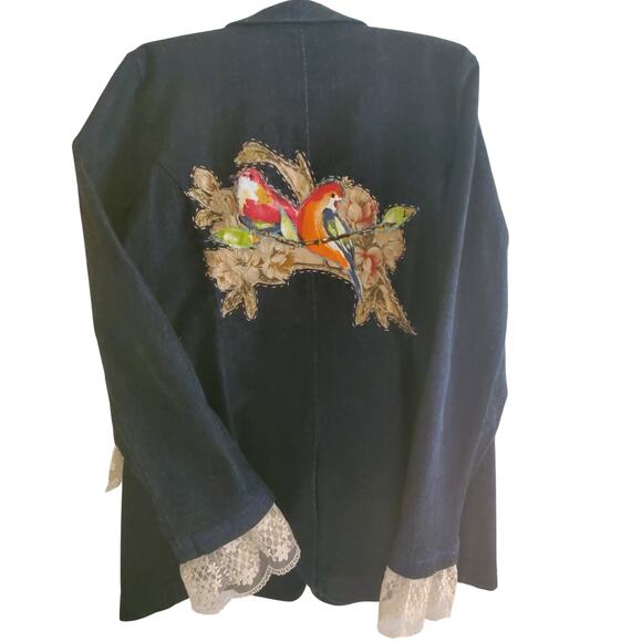 INC International Concept Reworked Restyled Denim Long Jacket‎ Women's XL - Picture 11 of 12